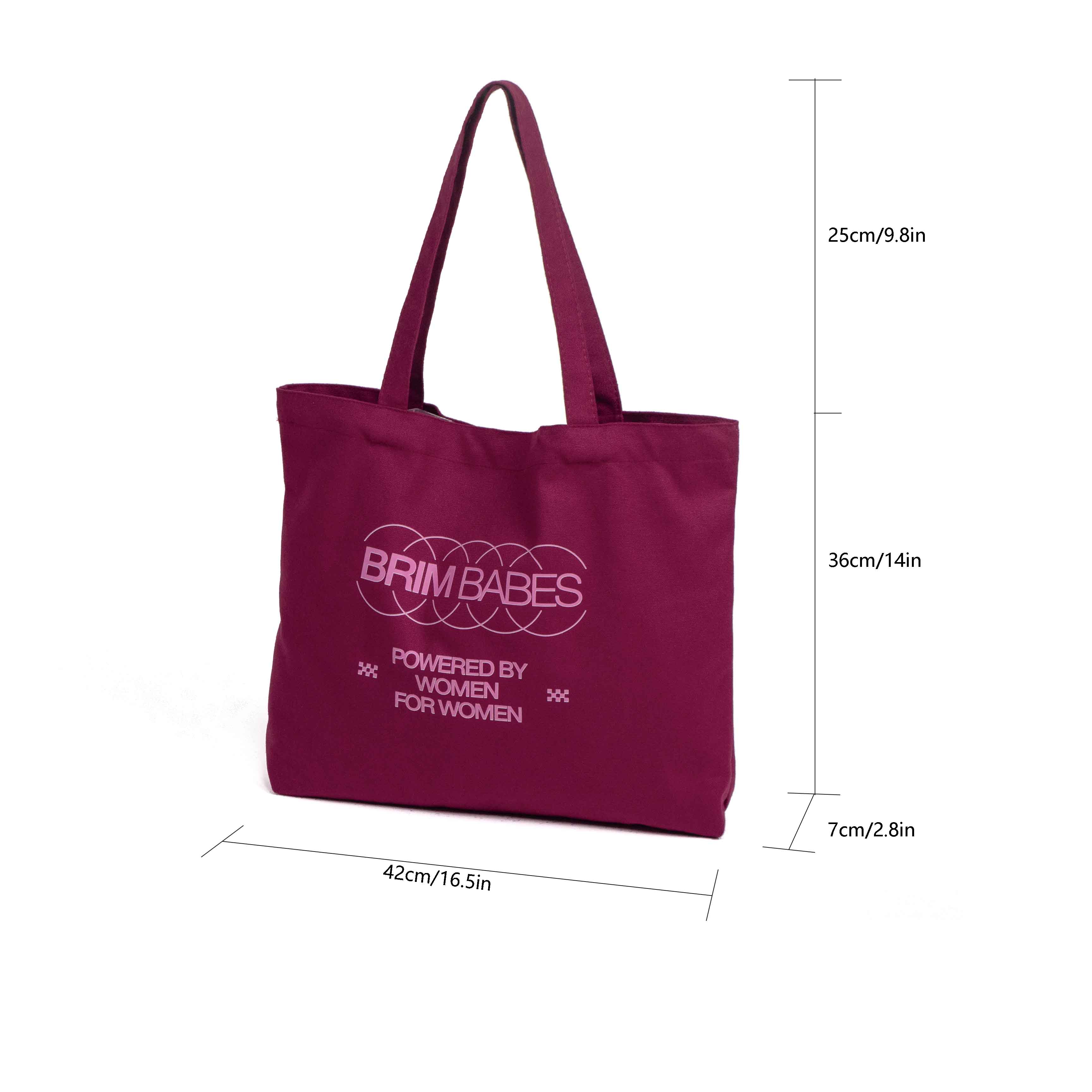 Printed canvas tote bags