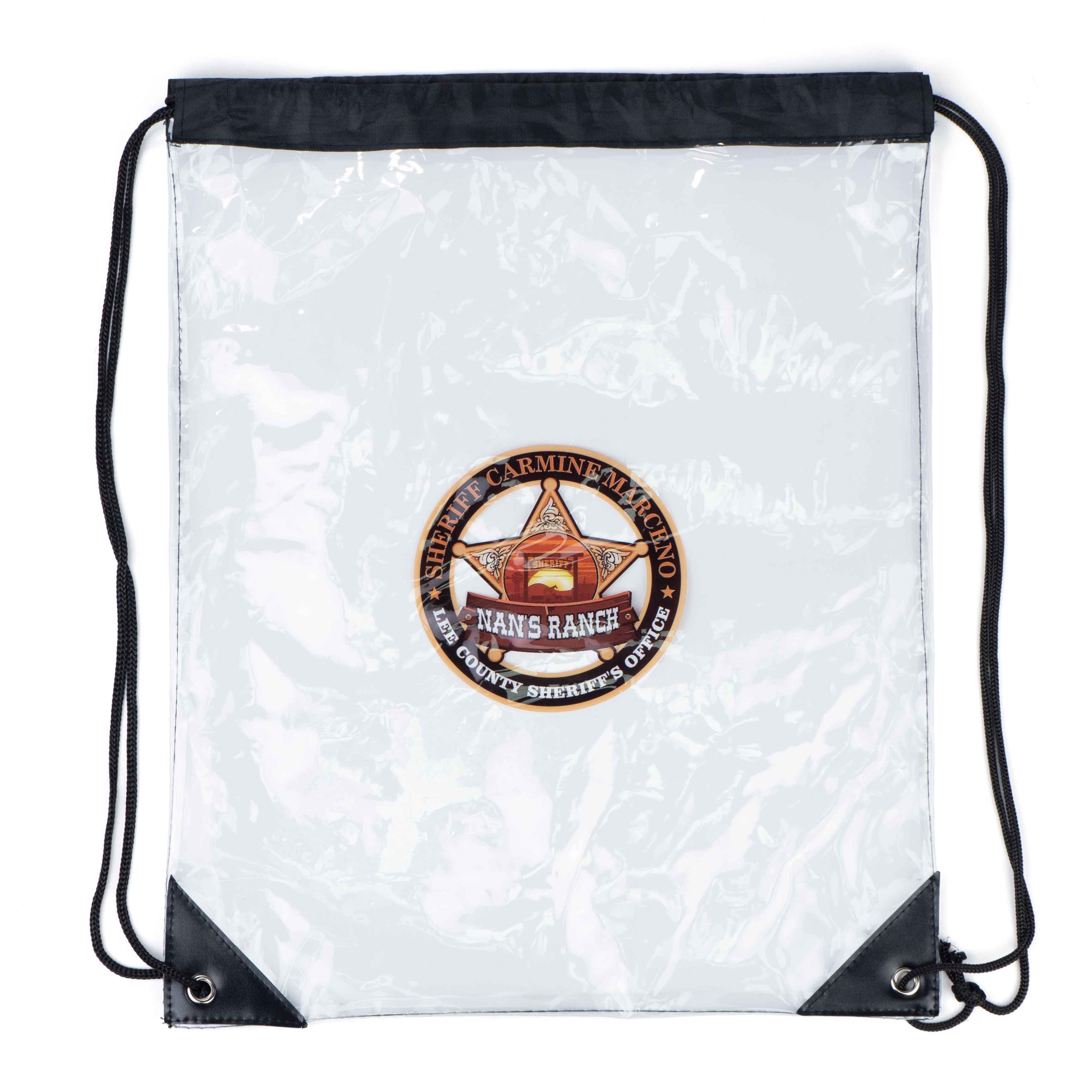 Clear drawstring bags