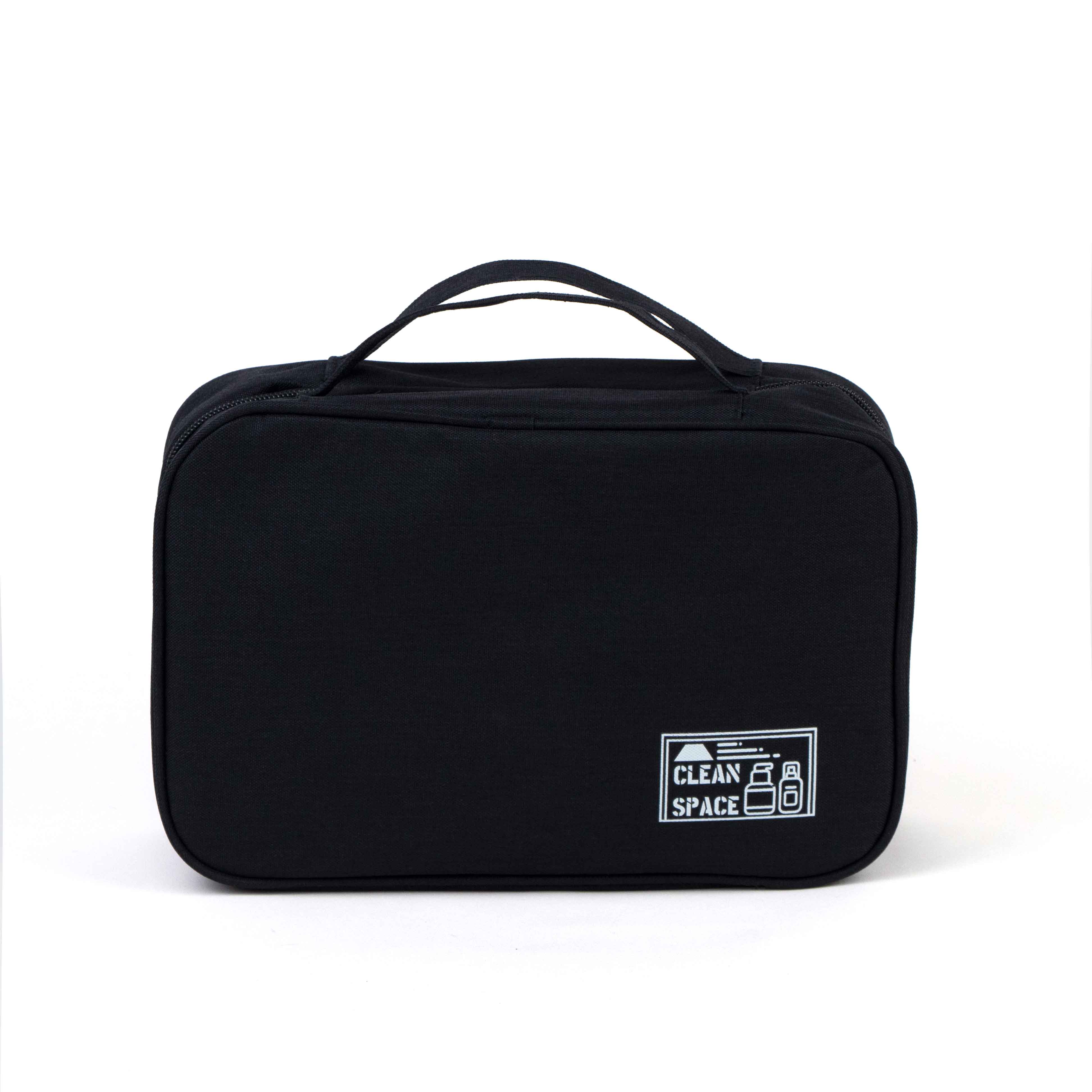 Black toiletry travel bag