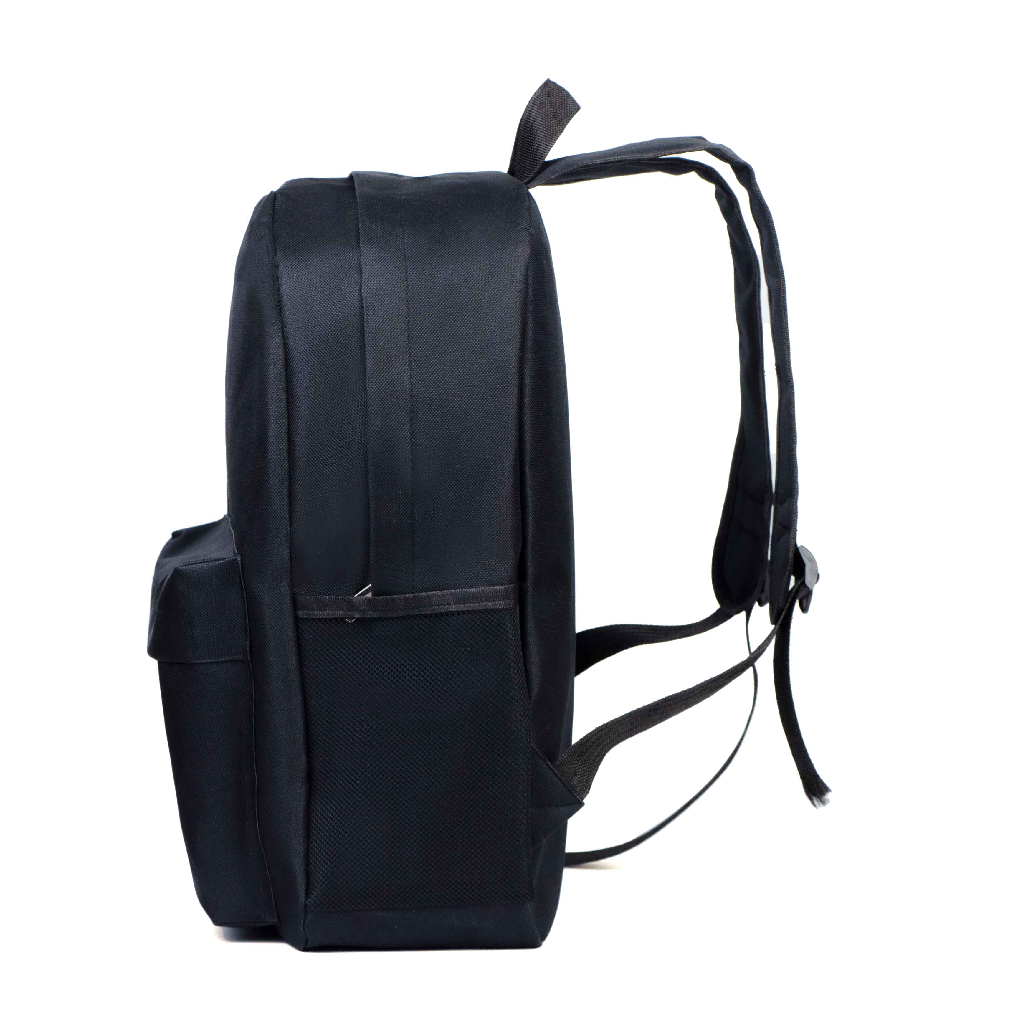 All black basic backpack