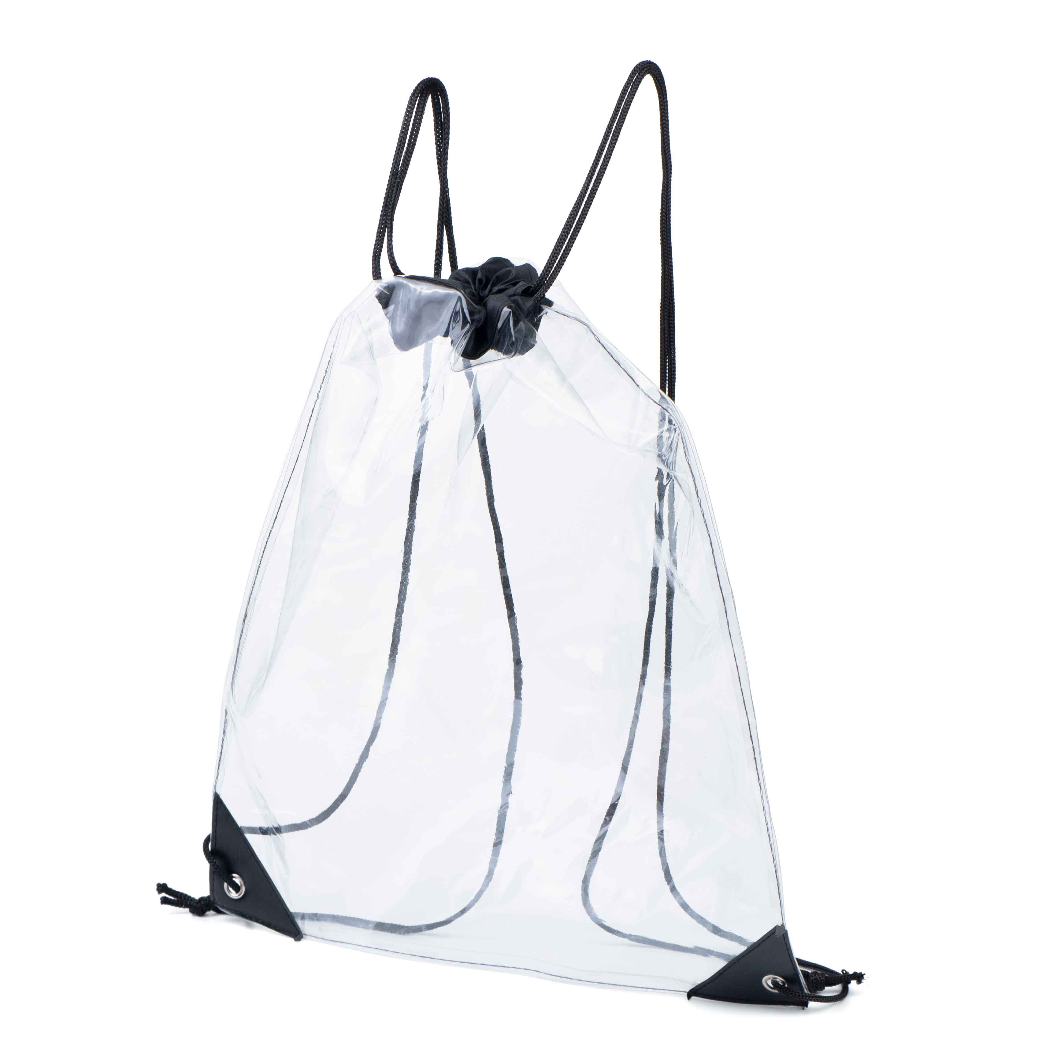 Clear drawstring bags