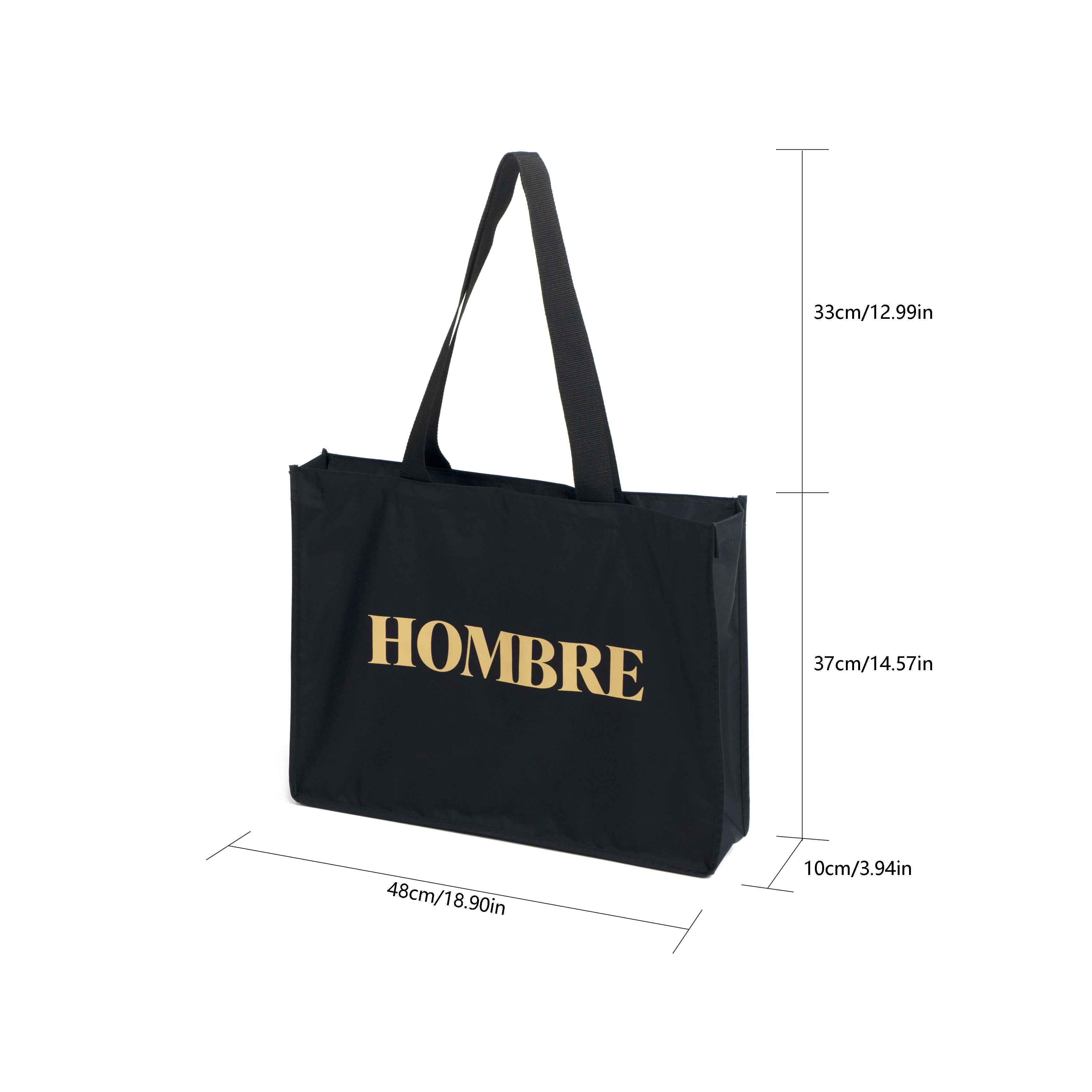 Black Nylon Tote Bag