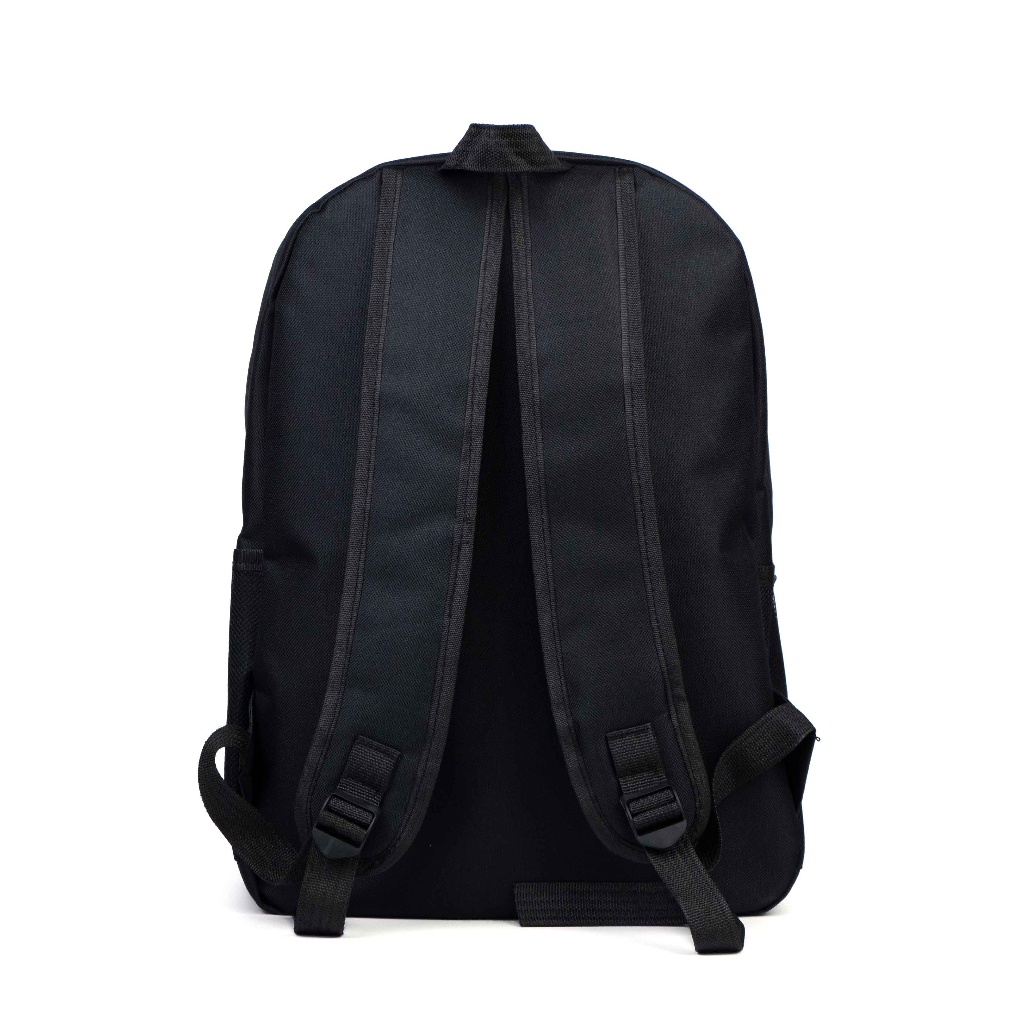 All black basic backpack