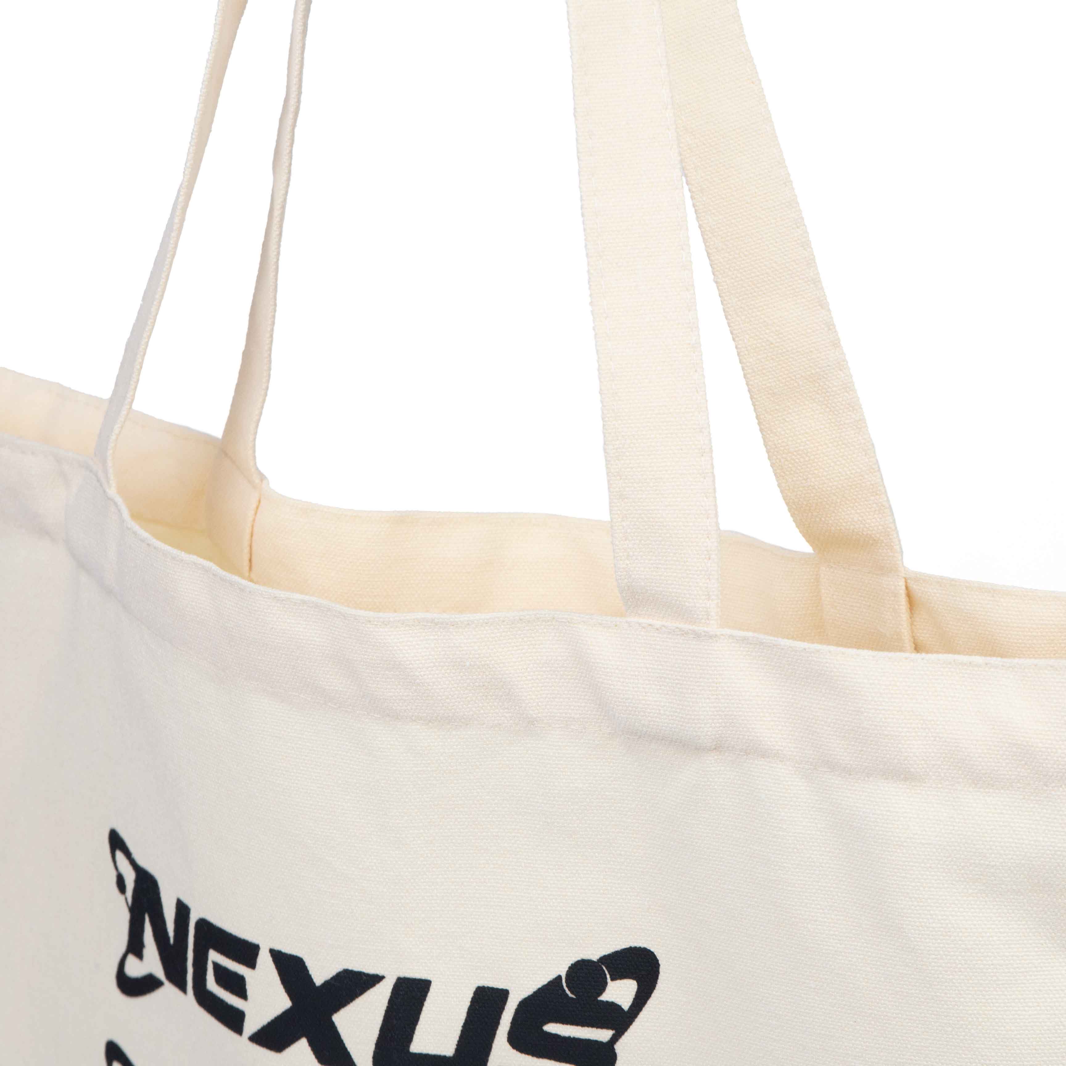 White canvas tote bag