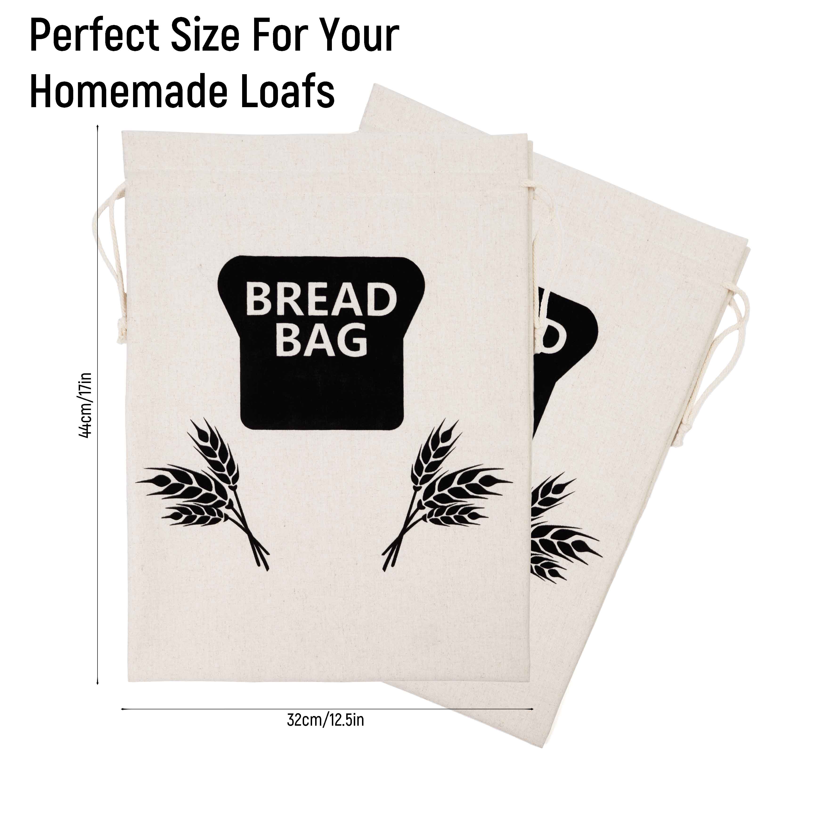 Custom Logo Bread Drawstring Bag