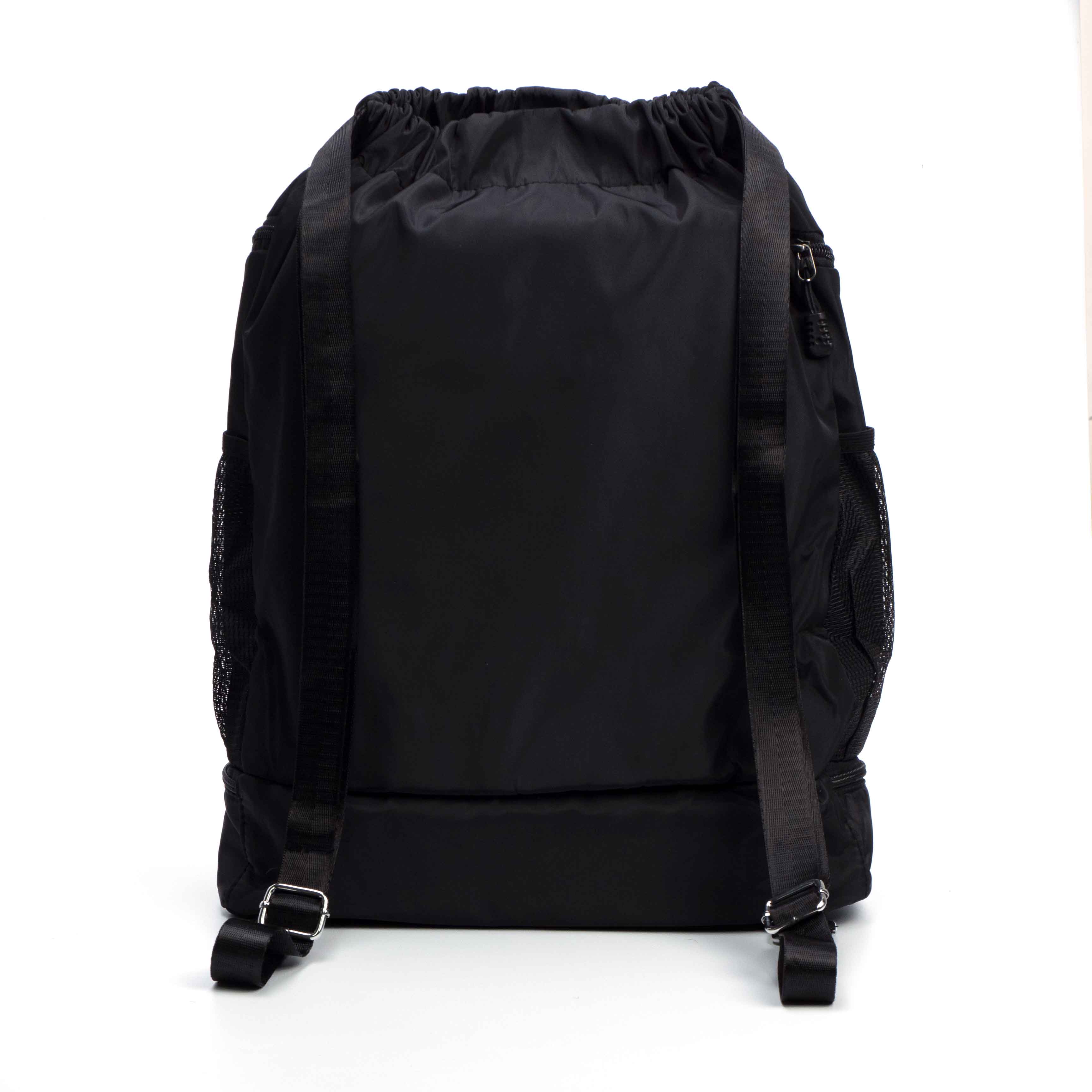 Oxford Drawstring Bag Backpack With Zipper Pockets