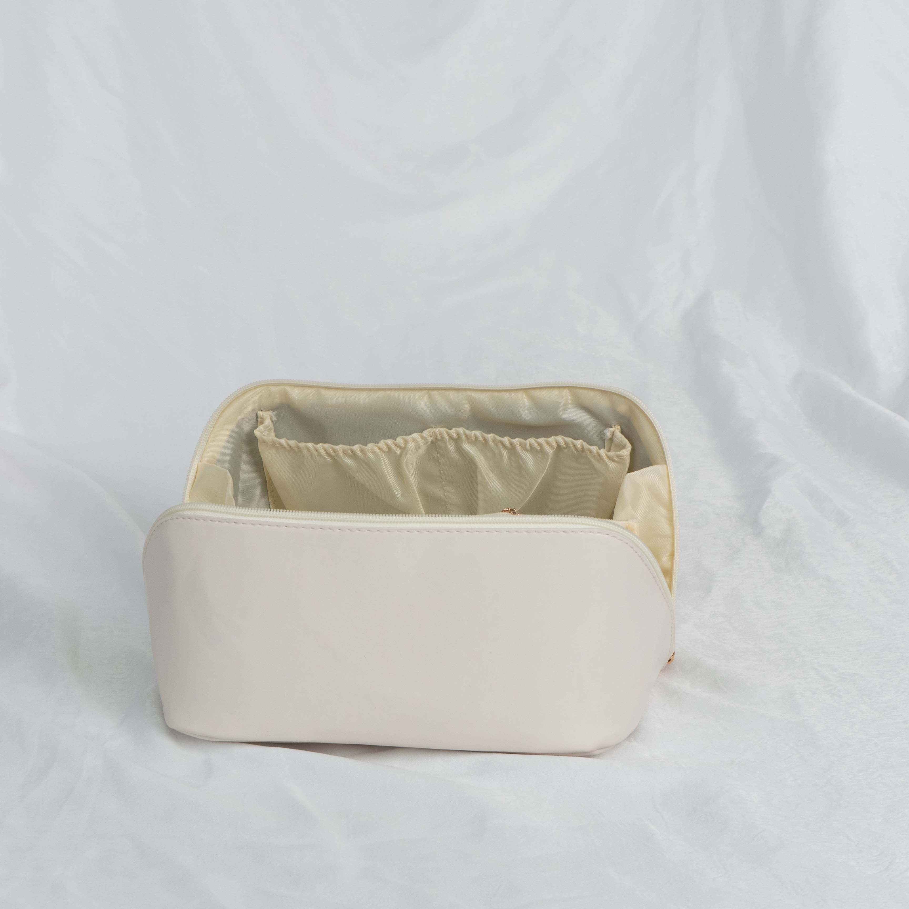 Leather cosmetic bag