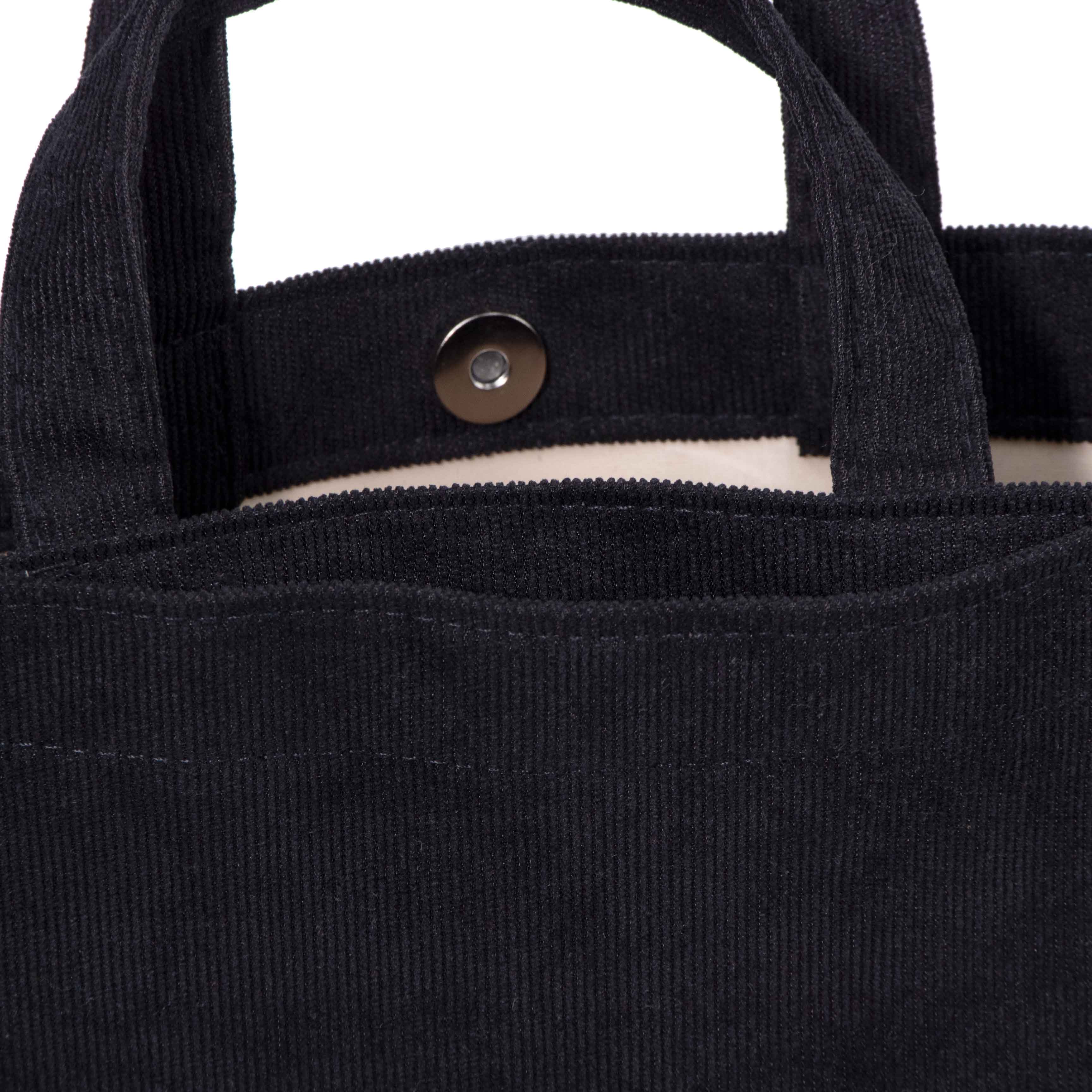 Black Corduroy Tote Bag