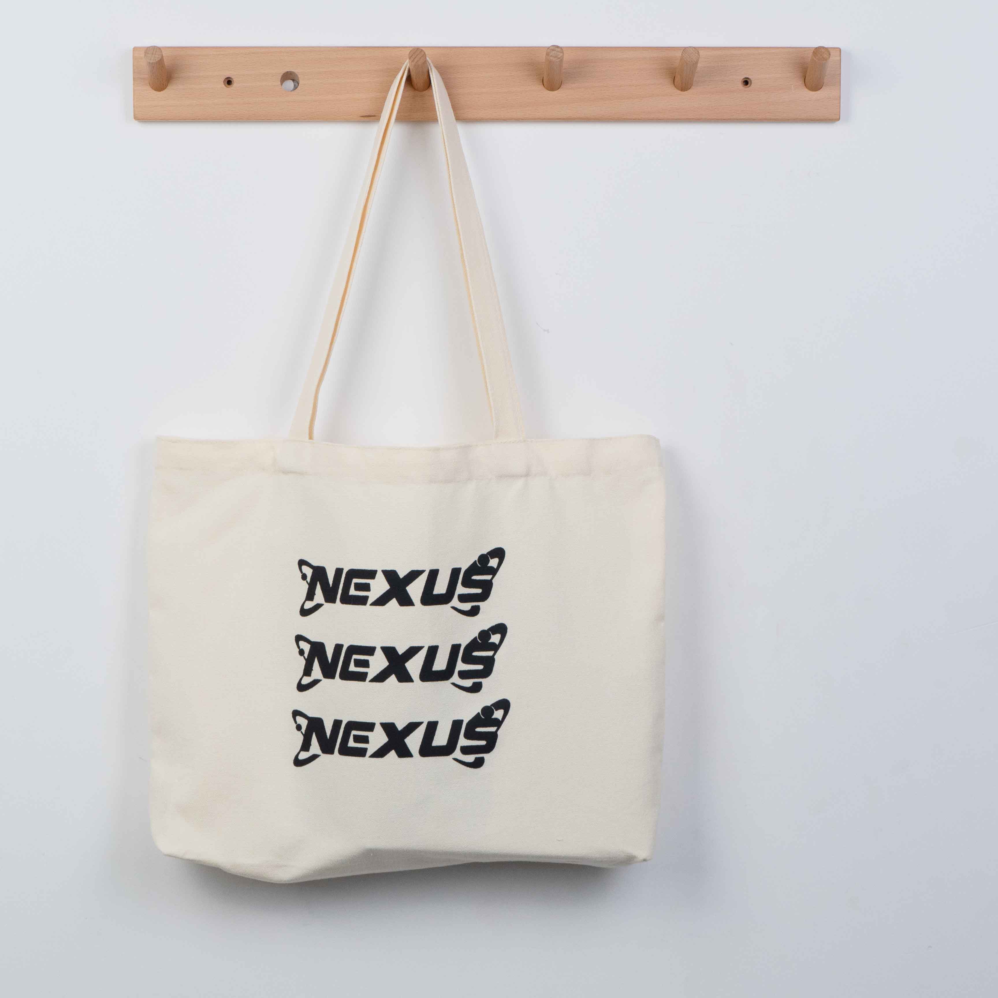 White canvas tote bag