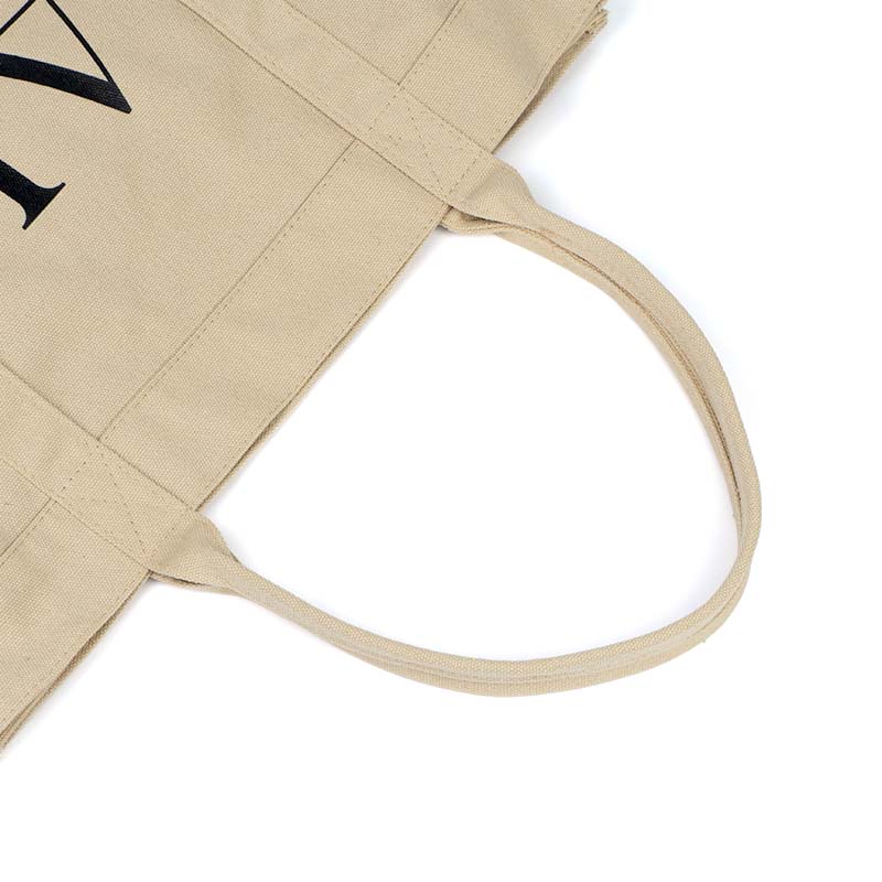 Beige canvas tote bag