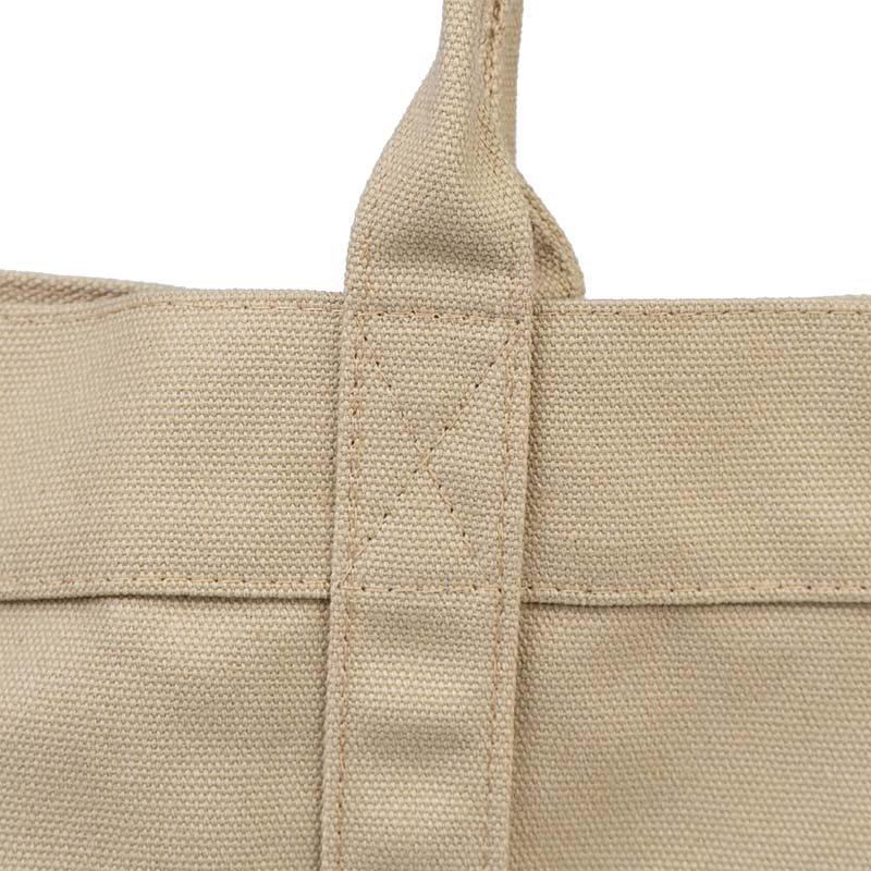 Beige canvas tote bag