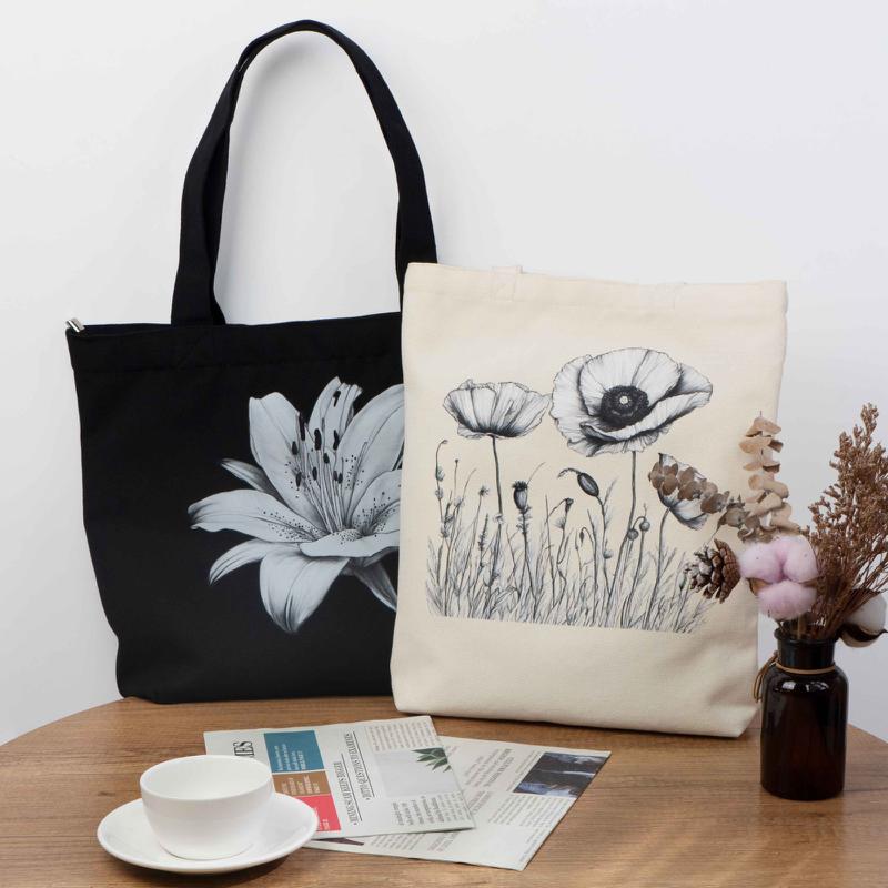 Black canvas bags