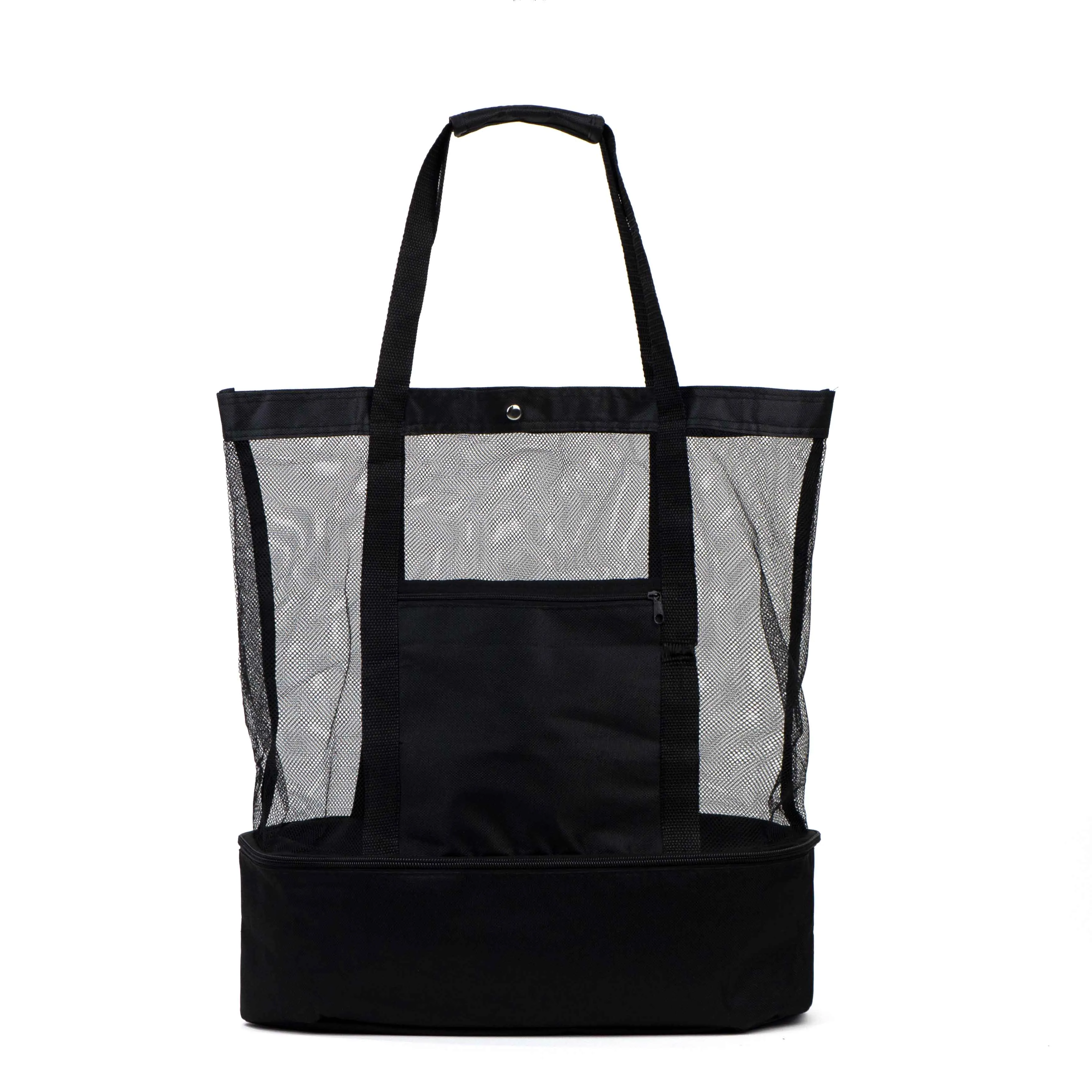 Beach bag with insulated cooler