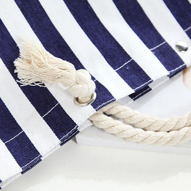 Striped tote bag