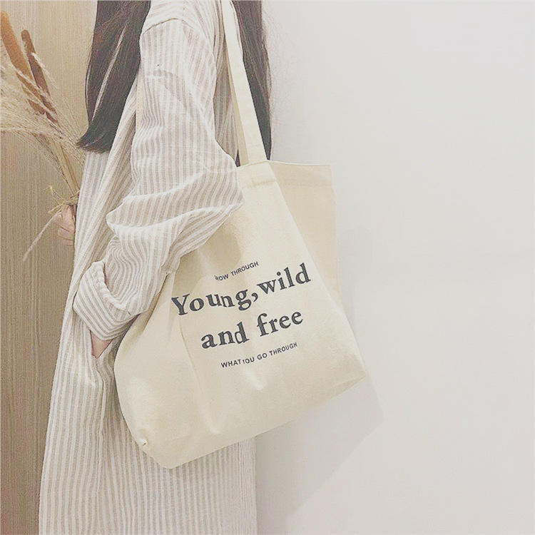 Single Shoulder Canvas Tote Shopping Bag Wholesale