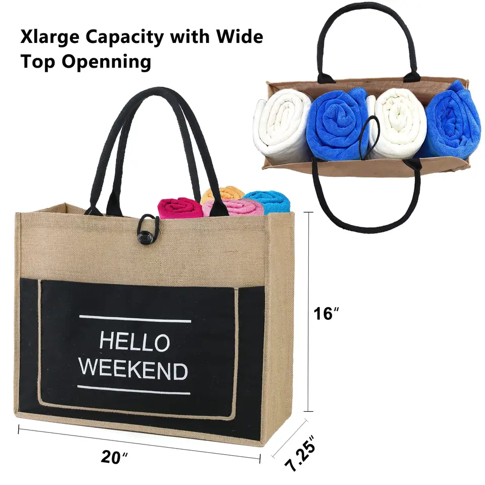 Custom Jute Shopping Bags Wholesale