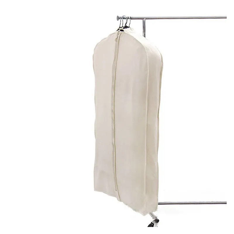 100% Biodegradable Organic Bulk Canvas Cotton Suit Garment Cover Bag