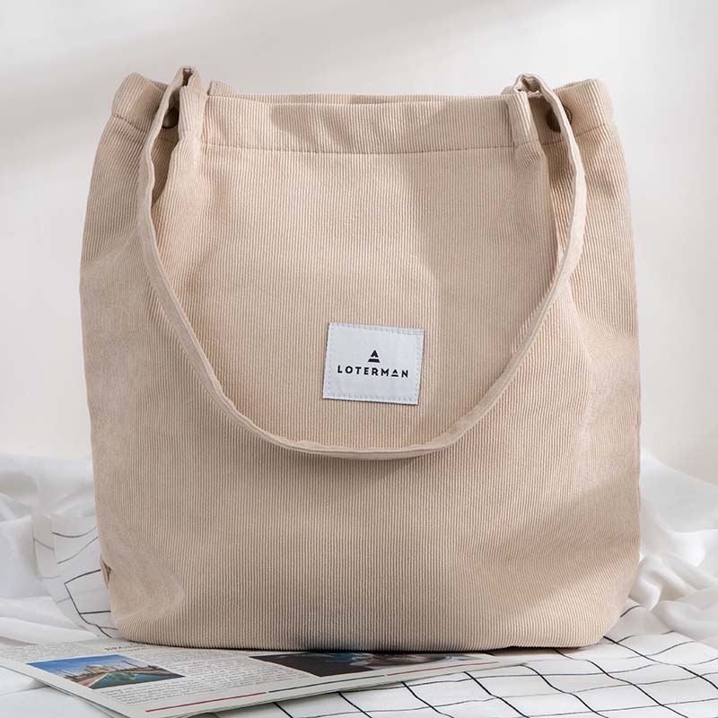 Corduroy tote bag