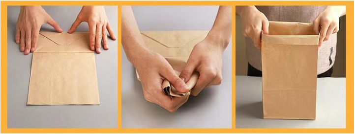 how to fold a paper bag?