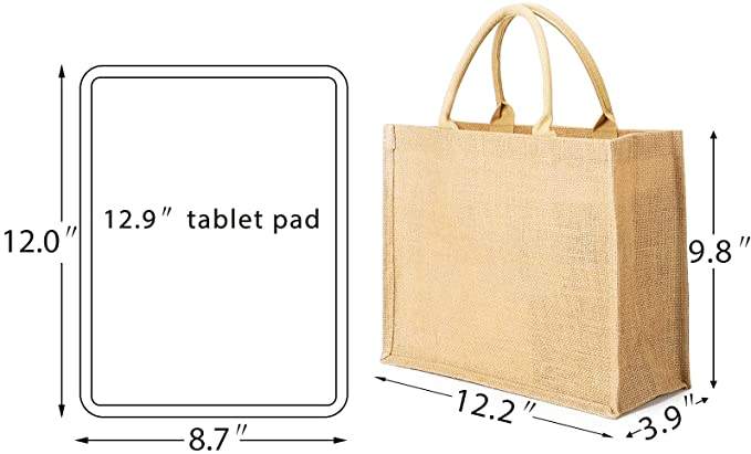 Eco Reusable Shopping Jute Tote Bag