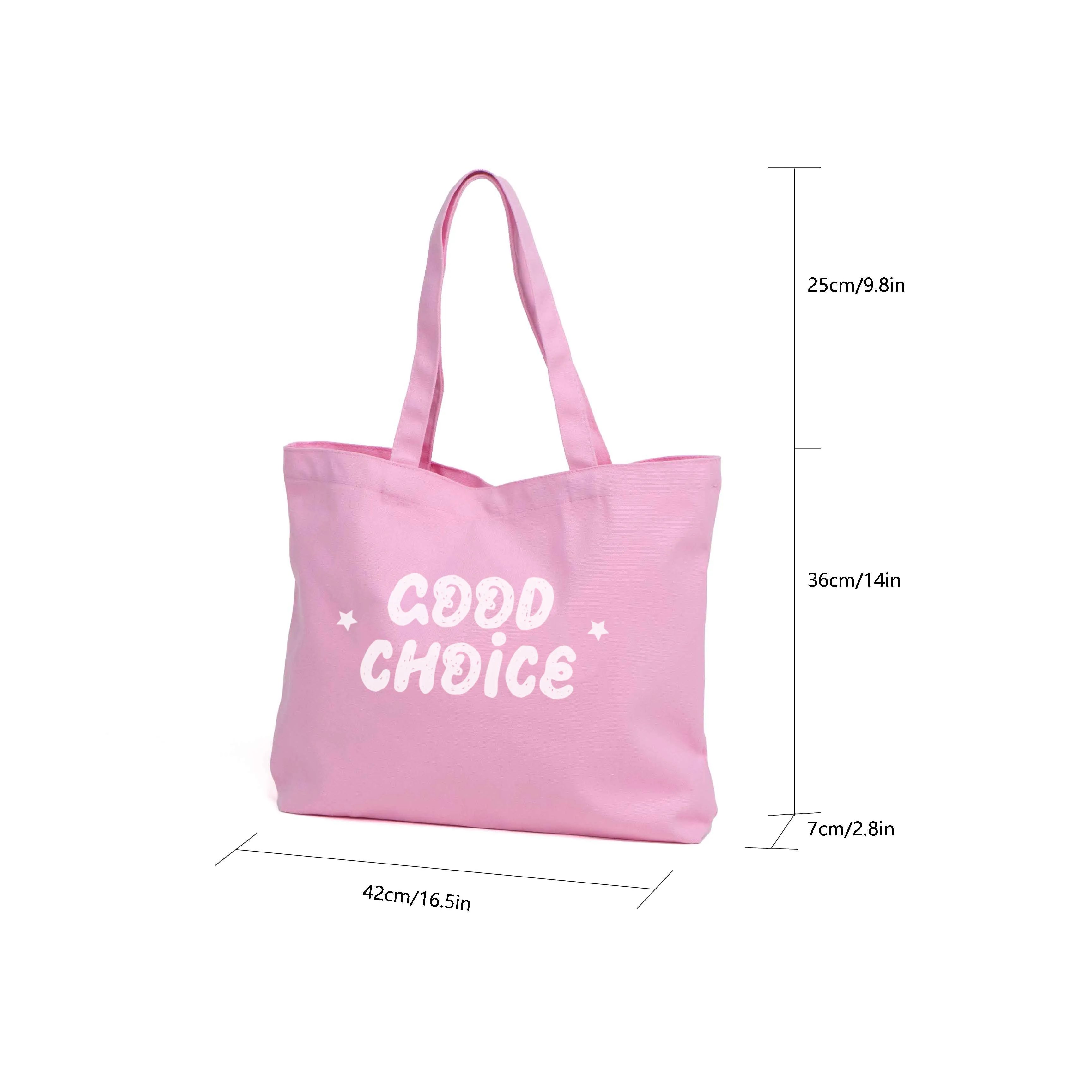 Pink canvas bag