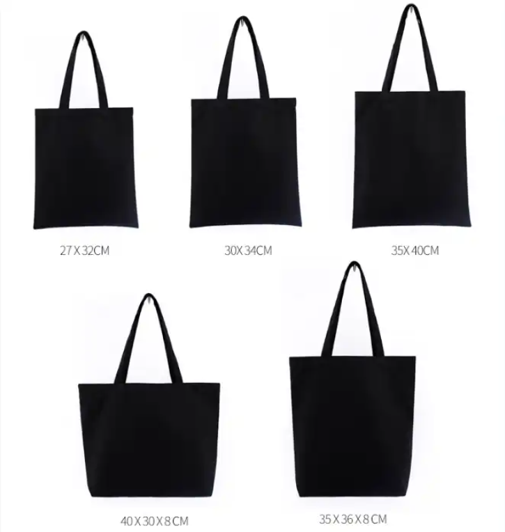 Zipper Cotton Canvas Tote Bag With Custom Printed Logo