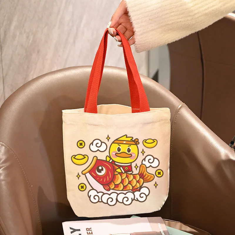 Small canvas bags-GenKiKun Duck