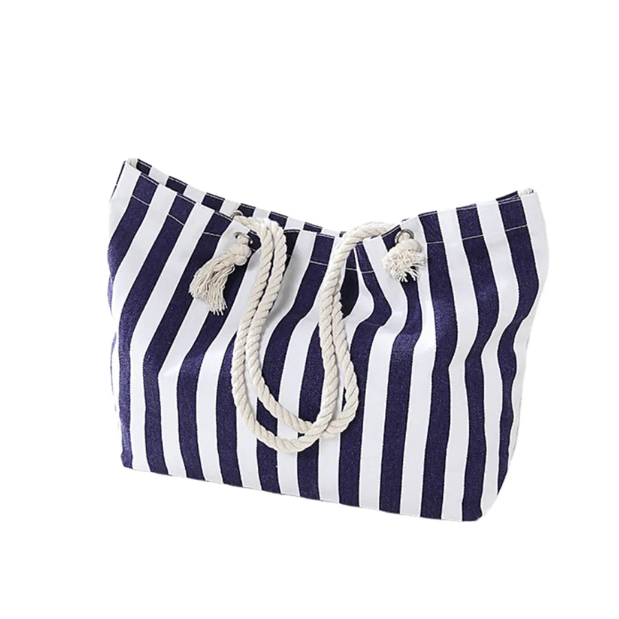 Striped tote bag