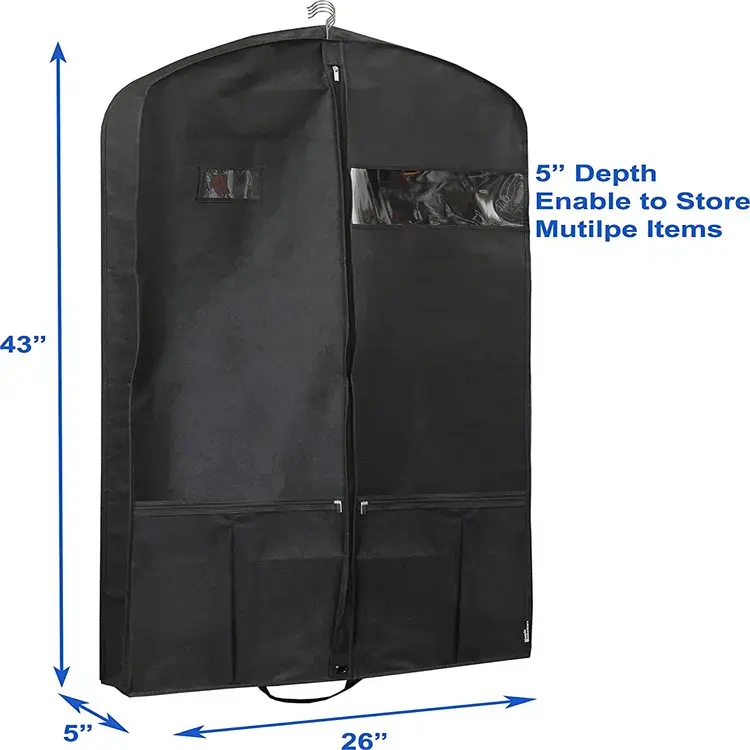 Heavy Duty Dust Suit Garment Bag With Pocket