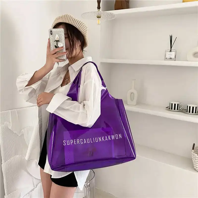 Transparent Clear Jelly Pvc Tote Bag
