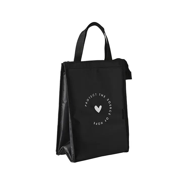 Black Waterproof Cooler Lunch Bag