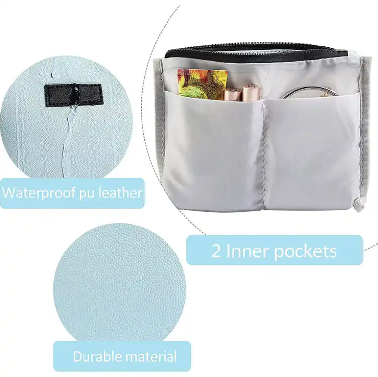 Wholesale PU Cosmetic Bag With Metal Zipper