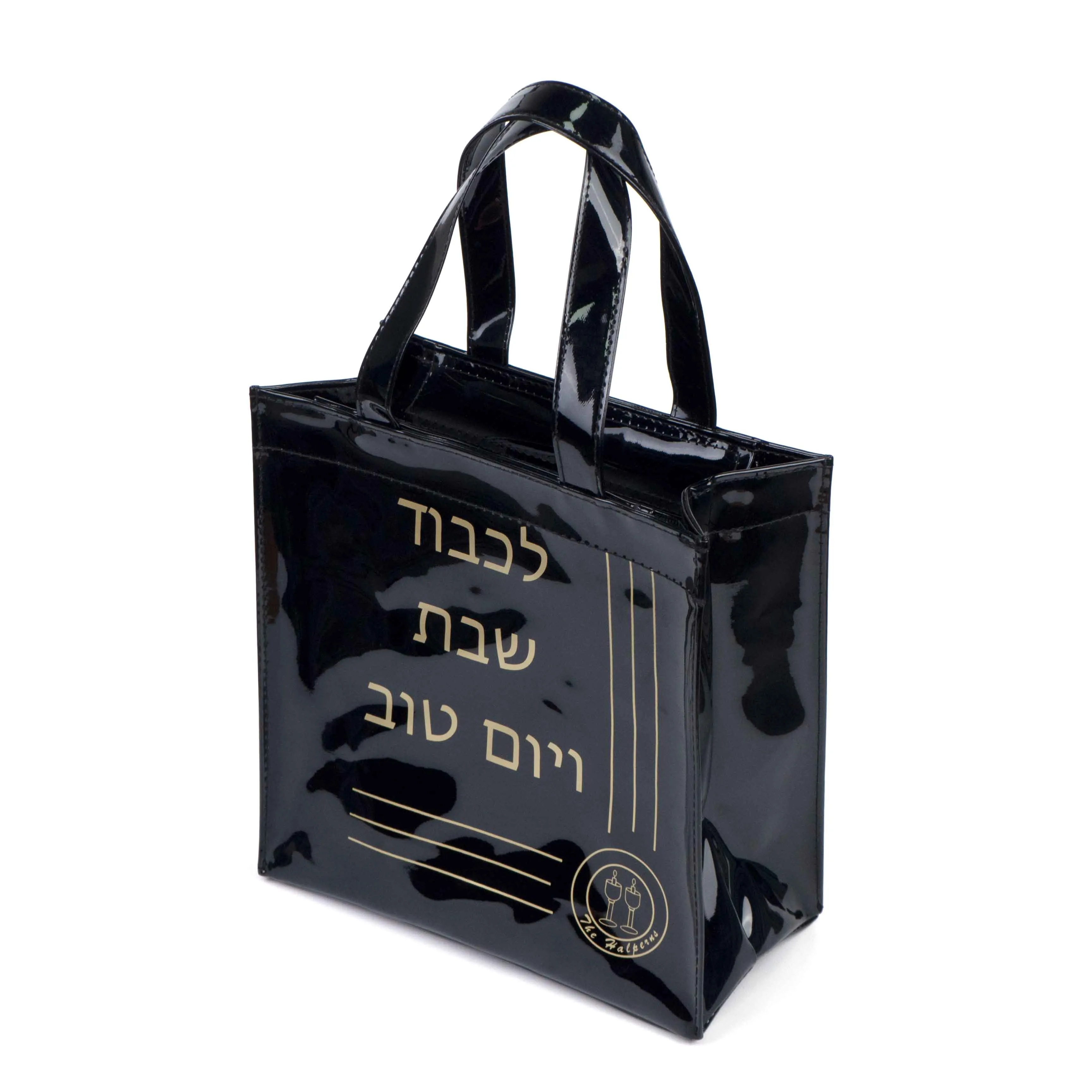 Black pvc tote bag