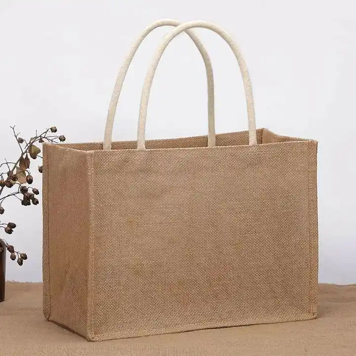 Blank Burlap Jute Tote Bags With Handle