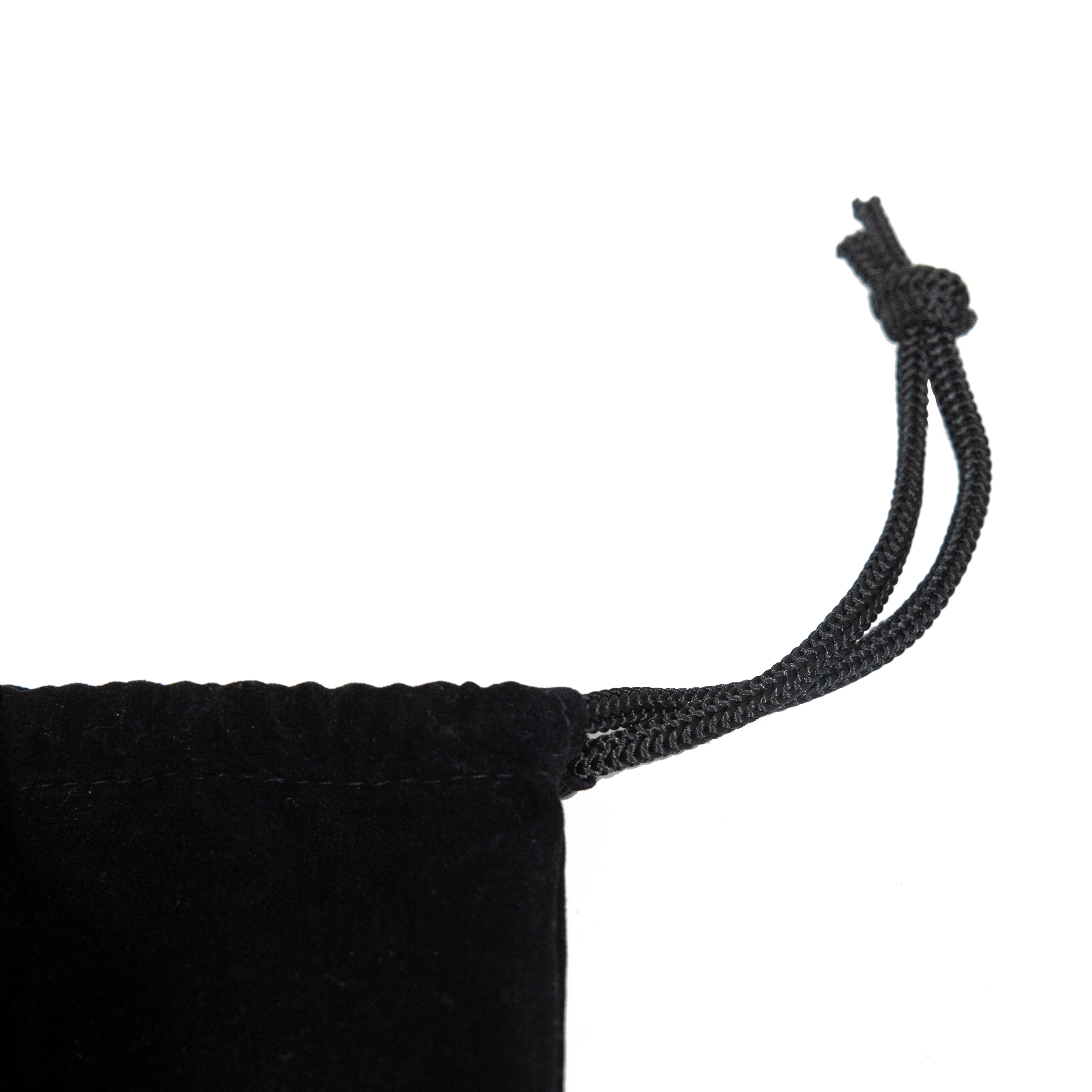 Black drawstring bag